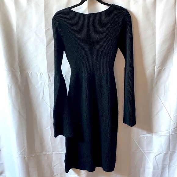 INC Long Bell Sleeve Silk Sweater Dress NWOT - Picture 2 of 6